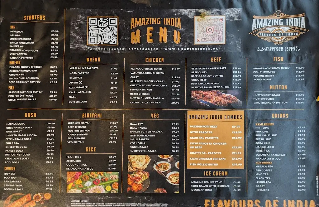 Menu_Amazing India_Macclesfield_image_1