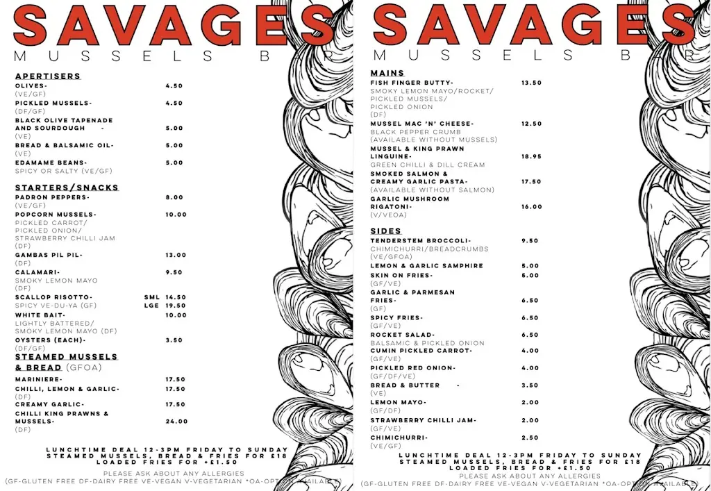 Menu_SAVAGES MUSSELS BAR_Macclesfield_image_1