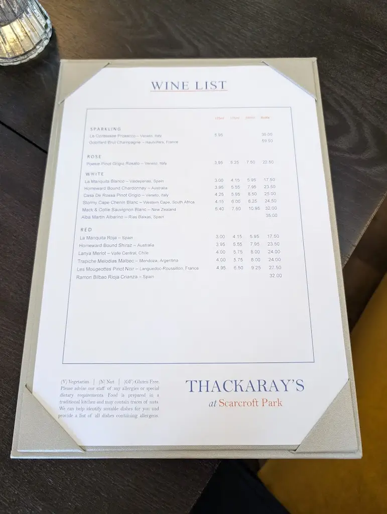 Menu_Thackaray’s at Scarcroft Park_Bardsey_image_3