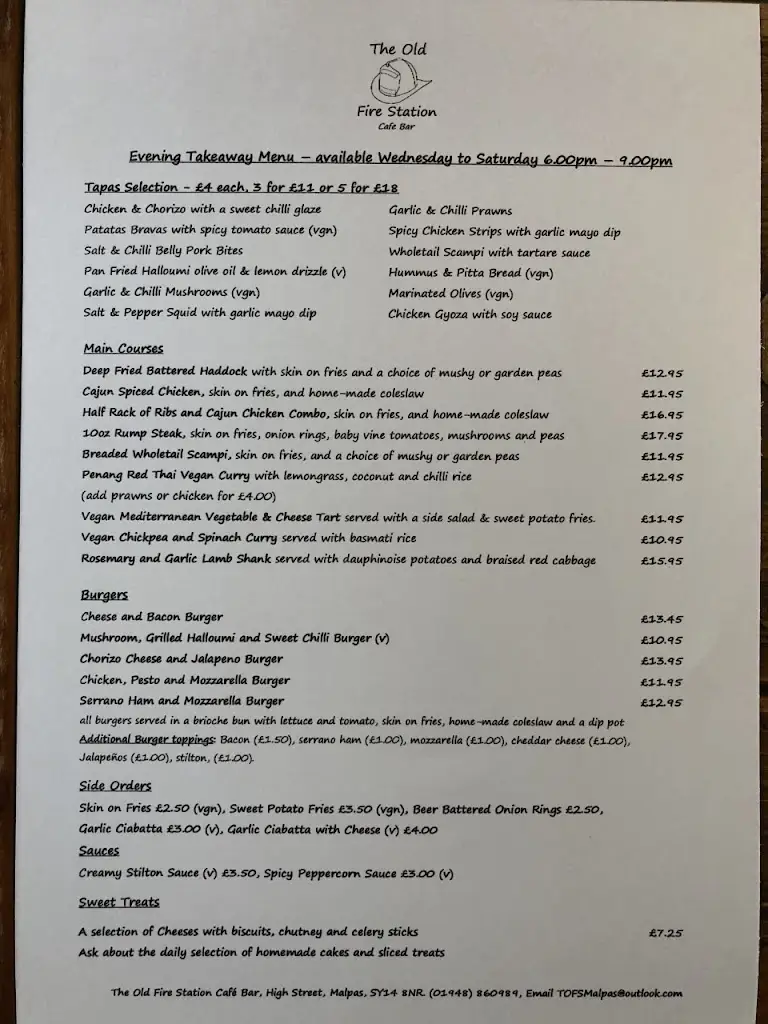 Menu_The Old Fire Station Cafe Bar_Malpas_image_2