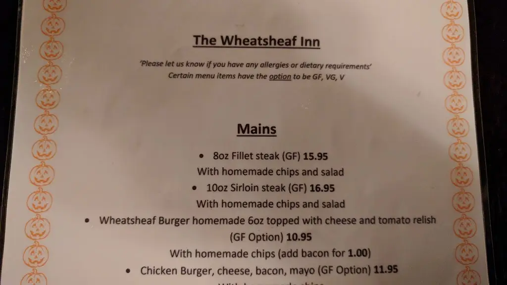 Menu_The Wheatsheaf Inn_Malpas_image_1
