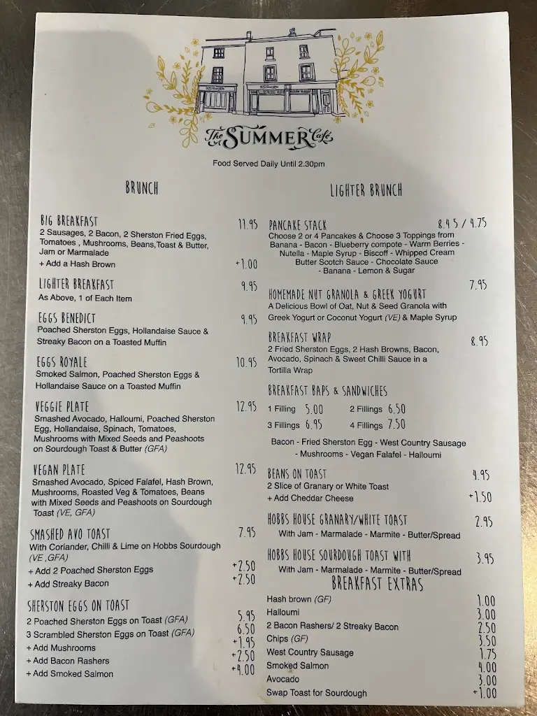 Menu_The Summer Cafe_Malmesbury_image_1
