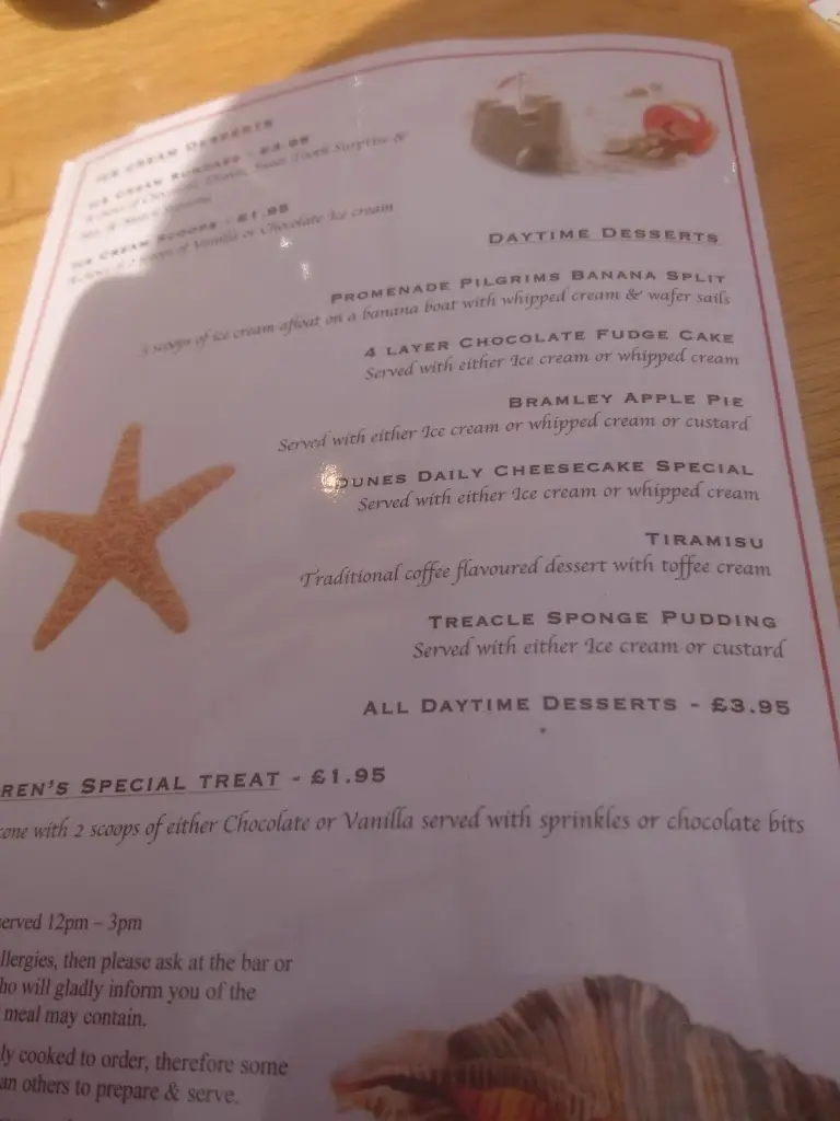 Menu_The Dunes complex_Mablethorpe_immagine_4