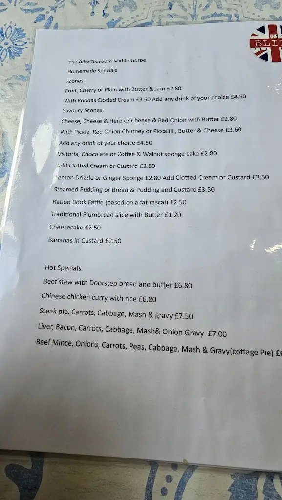 Menu_The Blitz Tea Room Mablethorpe_Mablethorpe_image_2