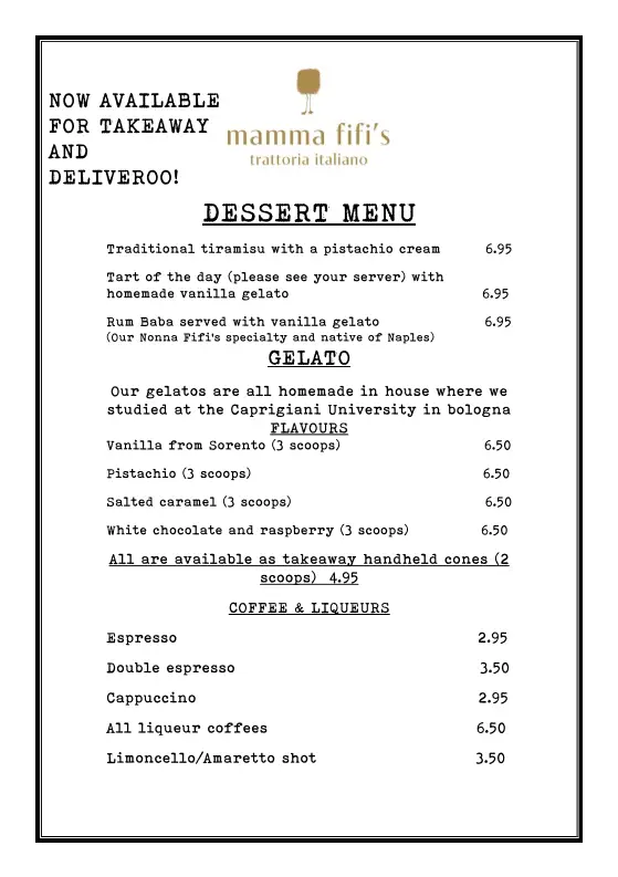 Menu_FiFi's Italian_Maidstone_image_4