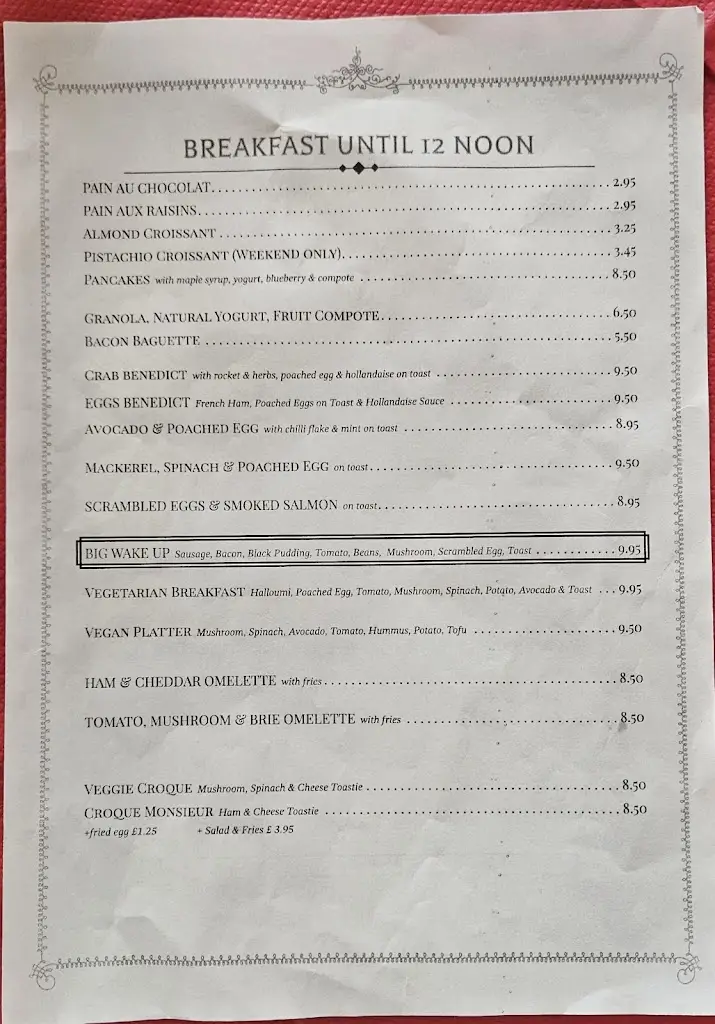 Menu_Frédéric Bistro_Maidstone_image_2