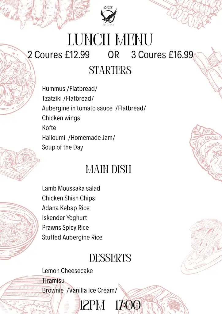 Menu_Eagle Grill & Bar_Maidstone_image_2