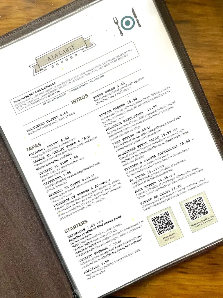 Menu_Buenos Aires Nights Steakhouse - Maidstone_Maidstone_image_1