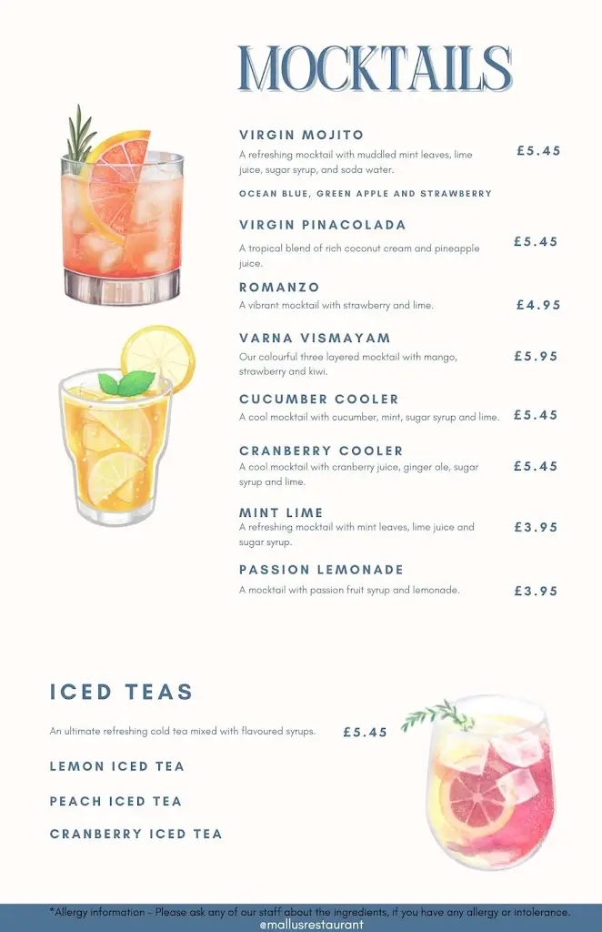 Menu_Mallus Restaurant_Maidstone_image_2