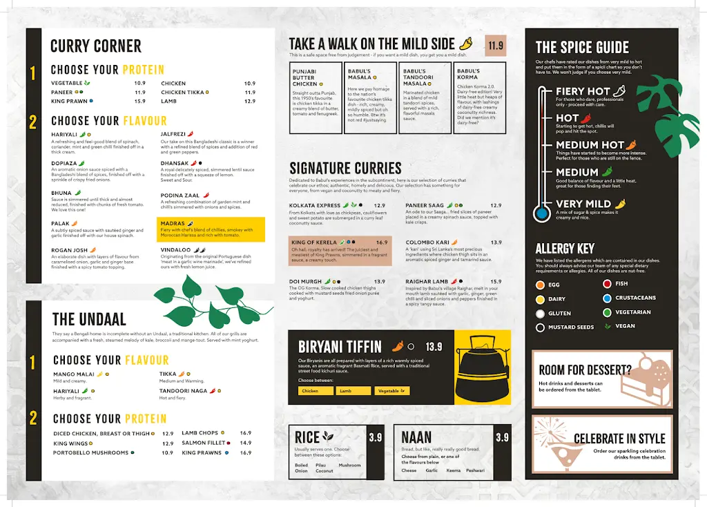 Menu_Babul's_Barnard Castle_image_2