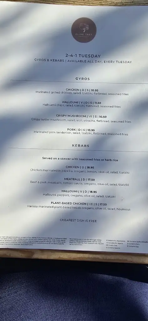 Menu_Olive Tree Brasserie Lytham_Lytham St Annes_image_1