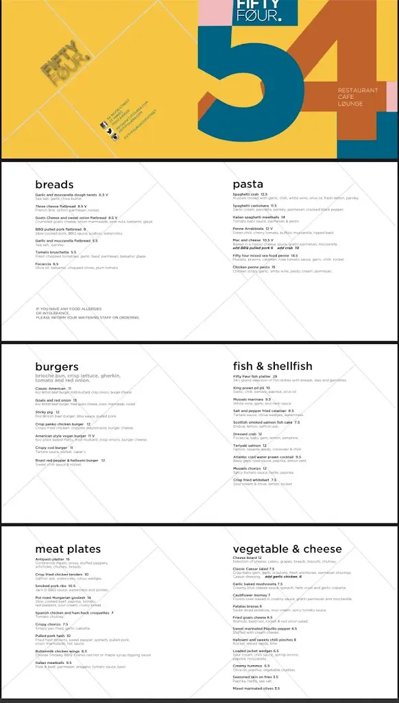 Menu_Fifty Four_Lytham St Annes_image_2