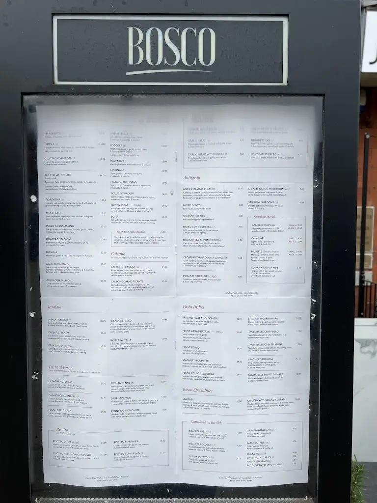 Menu_Bosco Restaurant_Lytham St Annes_image_1