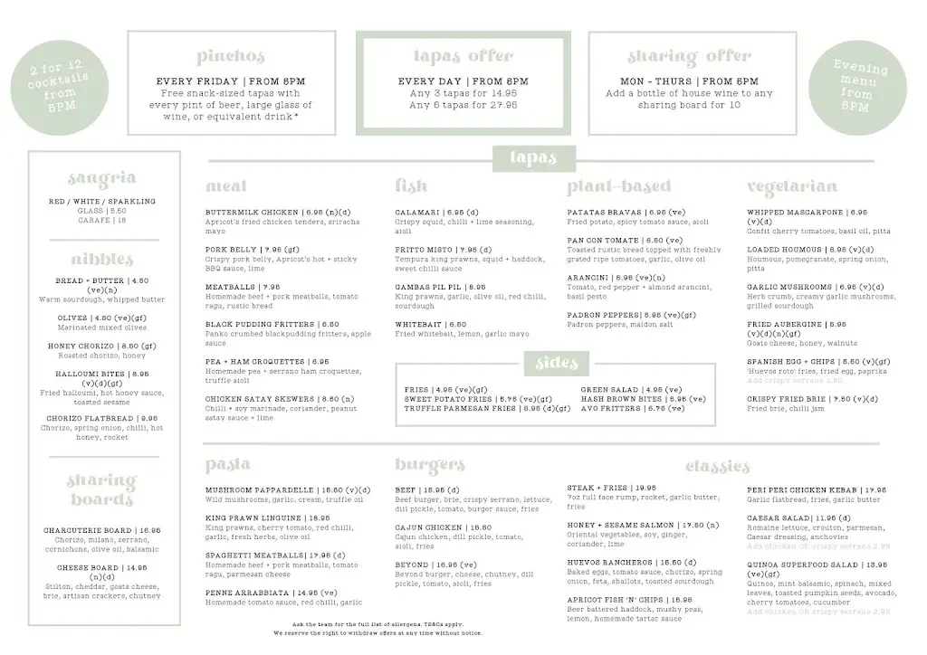 Menu_Apricot Lytham_Lytham St Annes_image_1