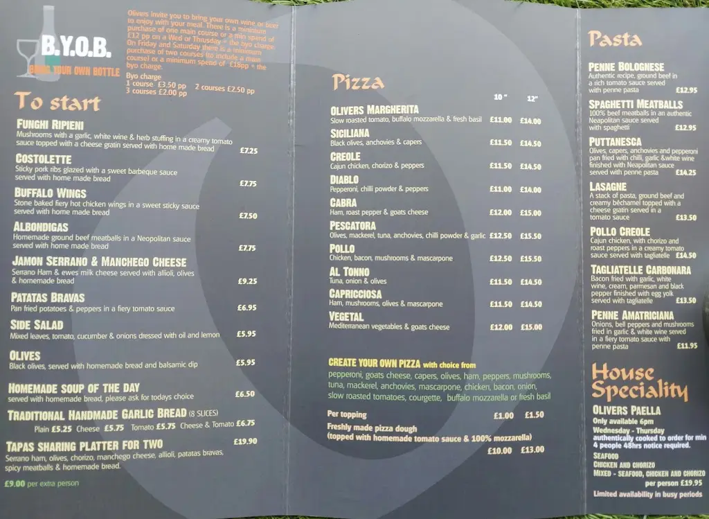 Menu_Oliver's_Lytham St Annes_image_1
