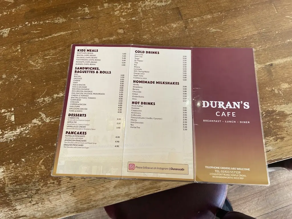Menu_Duran's Cafe_Maple Cross_image_3