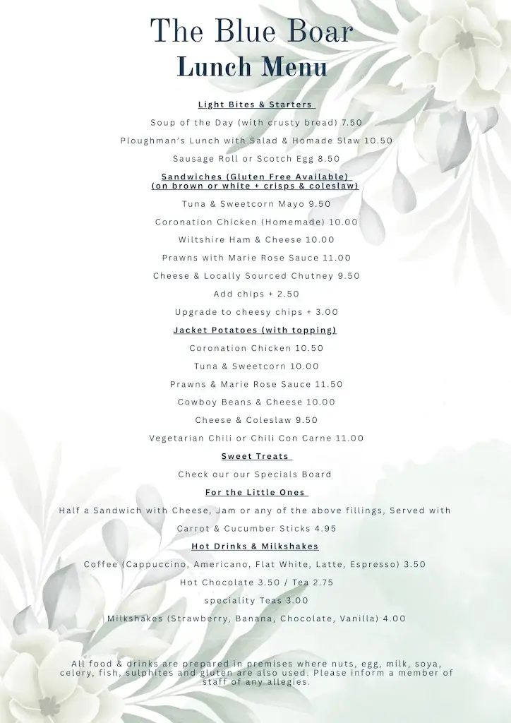 Menu_The Blue Boar Aldbourne_Aldbourne_immagine_1