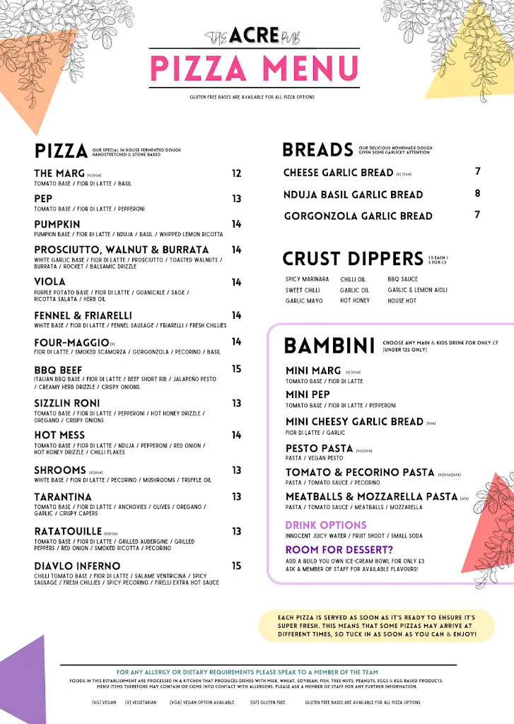 Menu_The Acre Pub_March_image_1