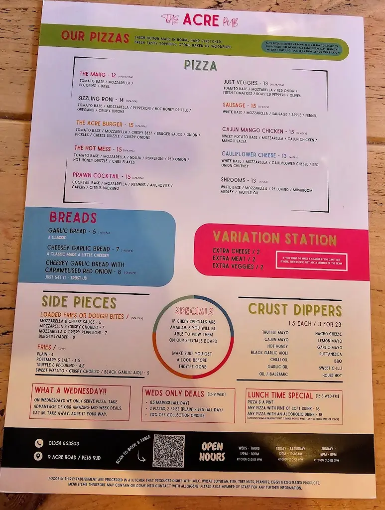 Menu_The Acre Pub_March_image_3