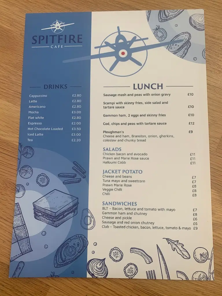 Menu_Spitfire cafe manston_Manston_image_1