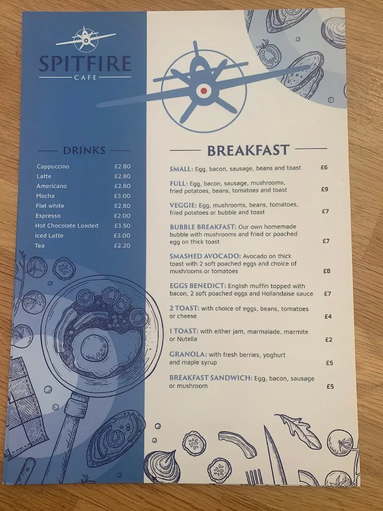 Menu_Spitfire cafe manston_Manston_image_2