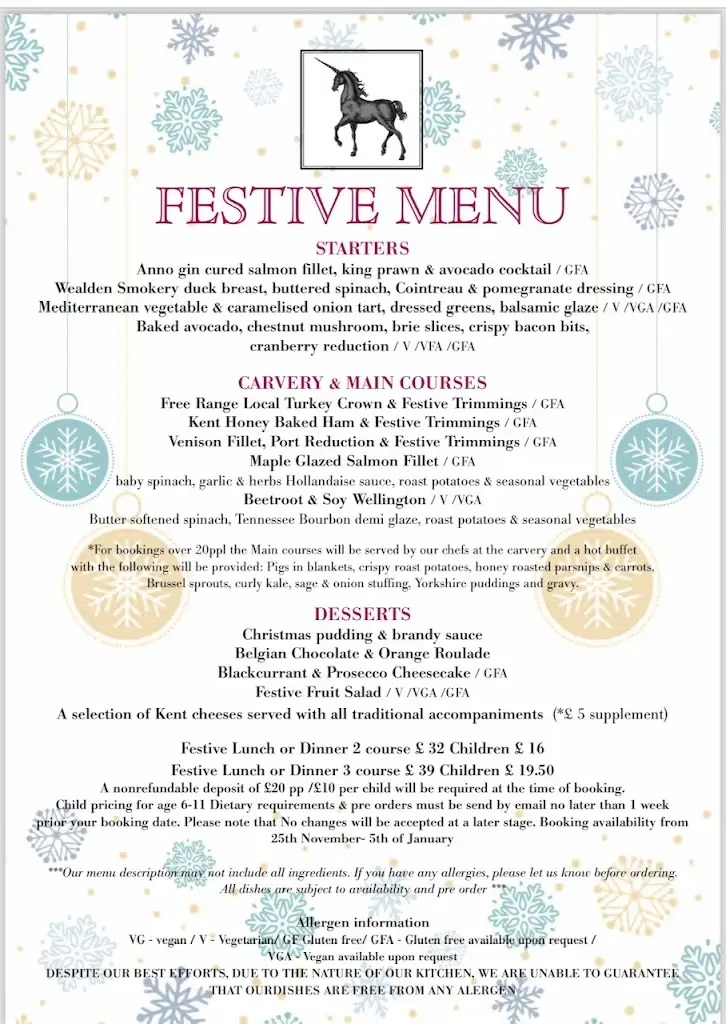 Menu_Unicorn Pub and Dining Room_Marden_image_1