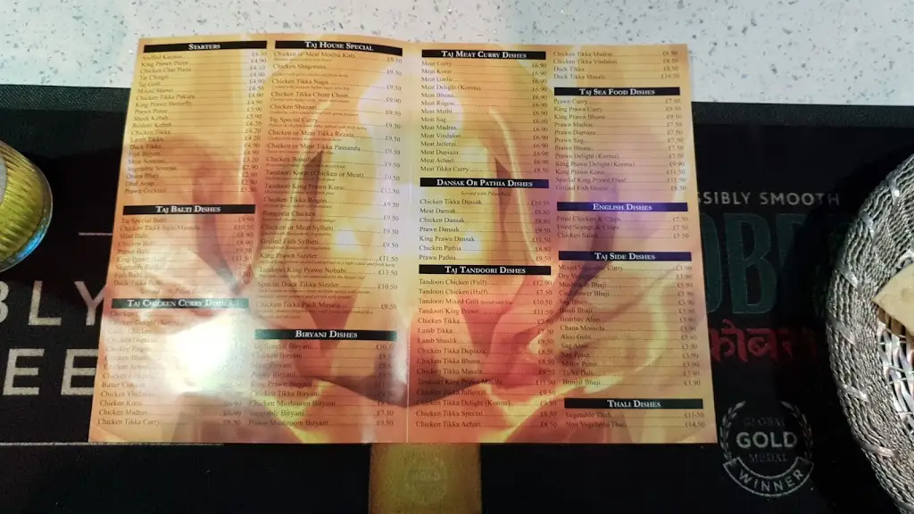 Menu_Taj of Kent_Marden_image_2