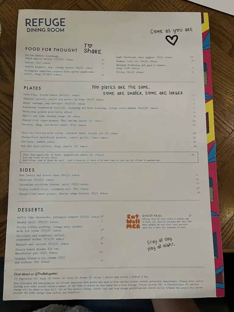 Menu_The Refuge_Manchester_image_4