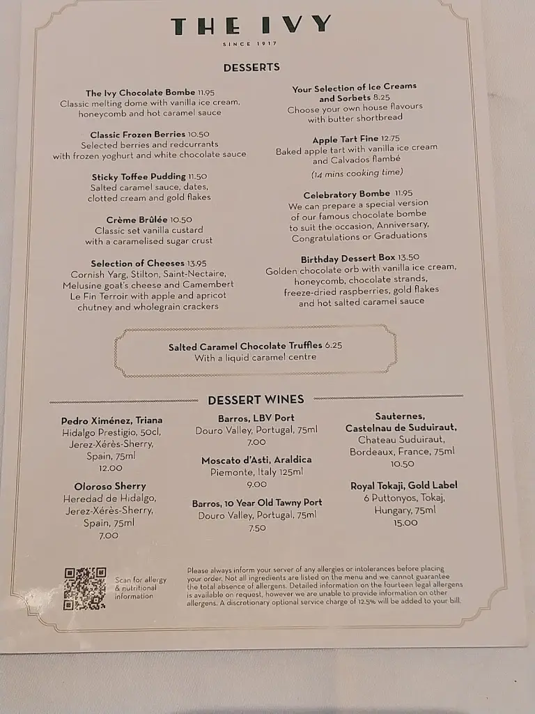 Menu_The Ivy Spinningfields Brasserie, Manchester_Manchester_image_2