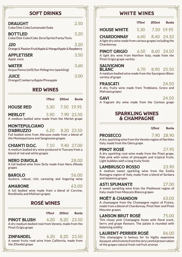 Menu_Vincenzo Trattoria_Manchester_image_2