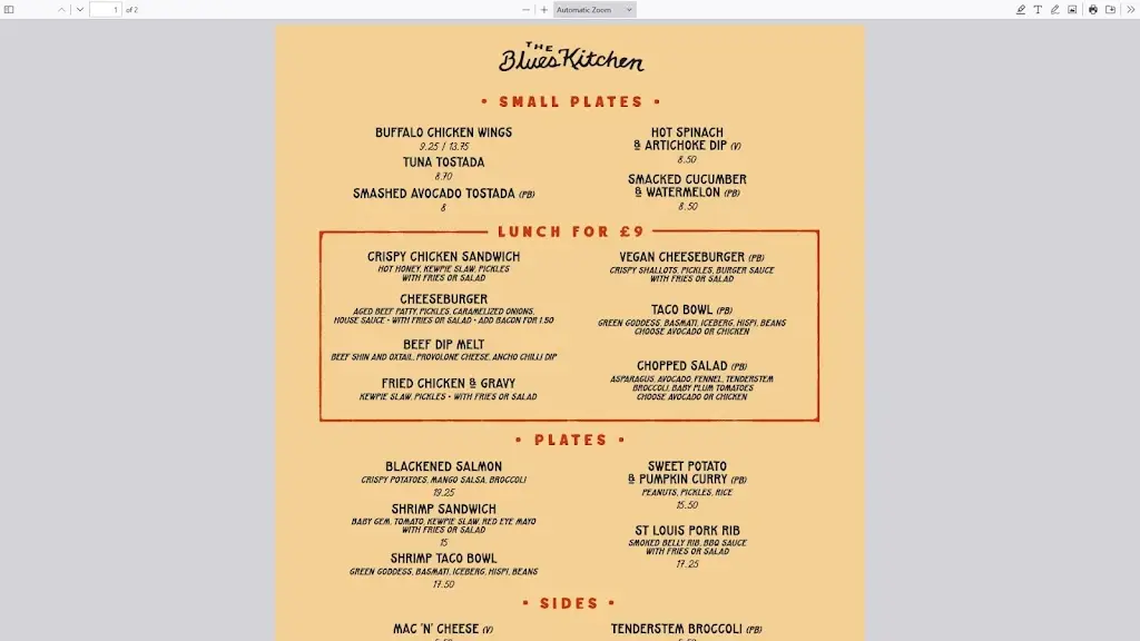 Menu_The Blues Kitchen Manchester_Manchester_image_1