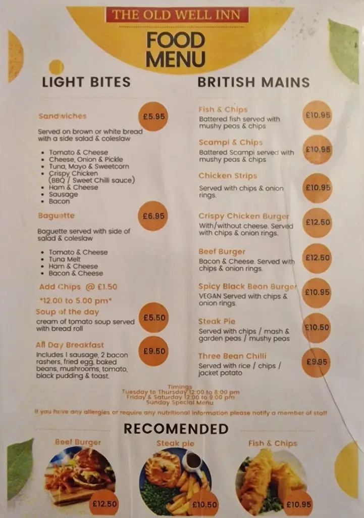 Menu_The Old Well Inn_Barnard Castle_image_3