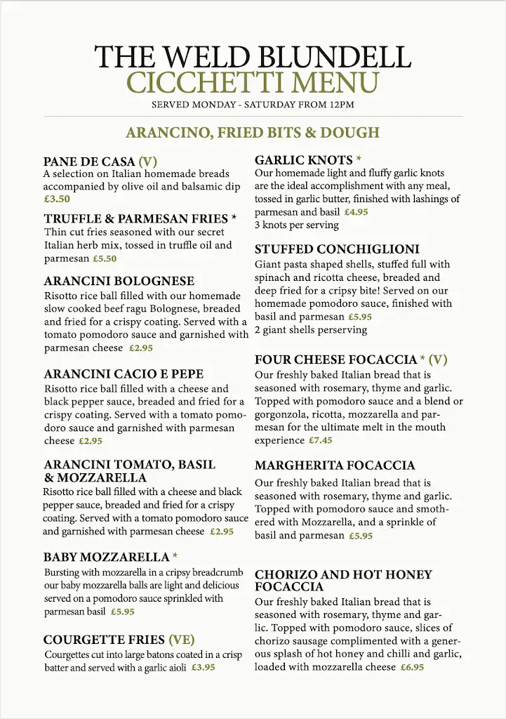 Menu_The Weld Blundell_Maghull_immagine_2