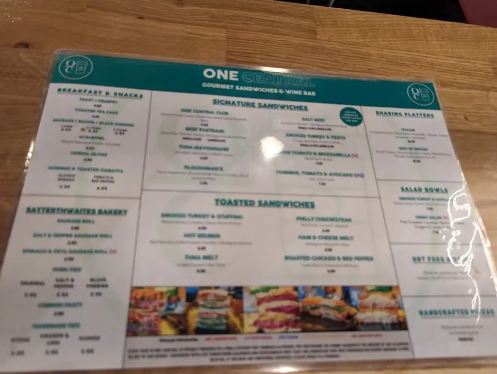 Menu_One Central Bar & Deli_Maghull_image_3