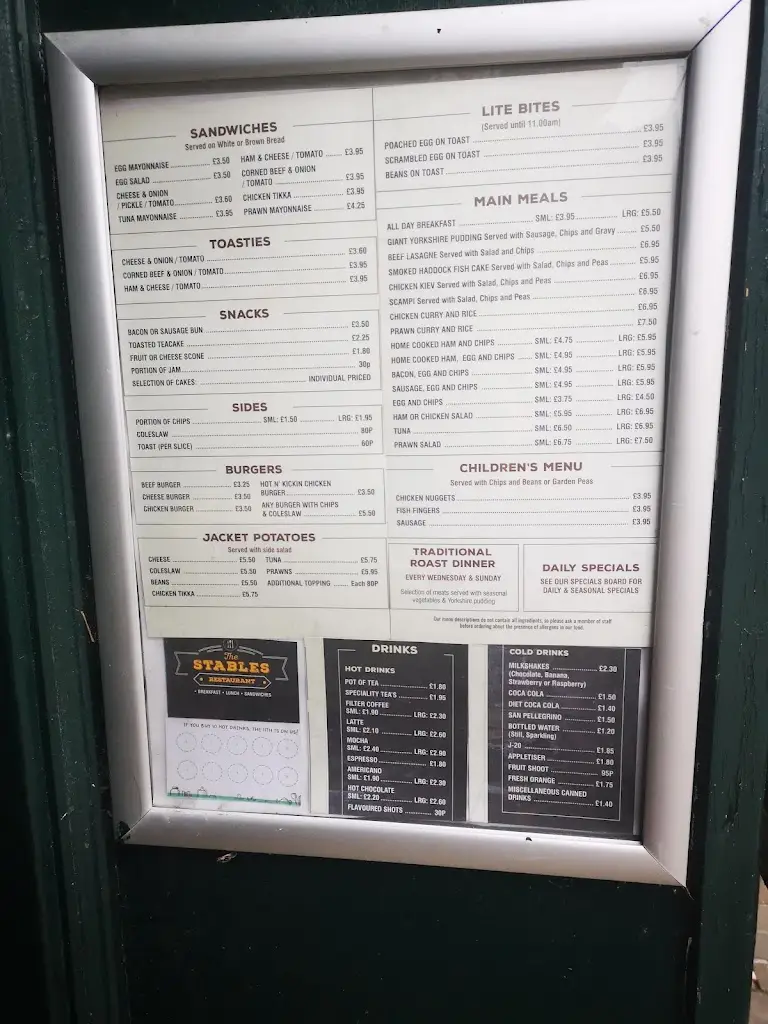 Menu_The Stables_Barnard Castle_immagine_4