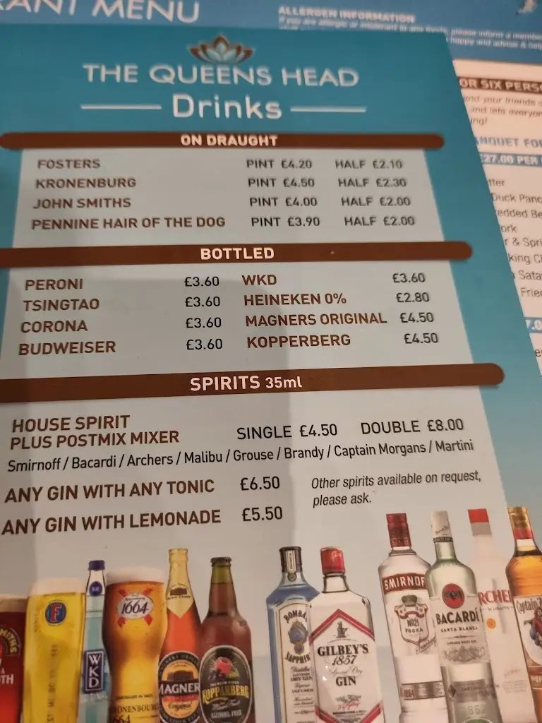 Menu_The Queens Head_Malton_image_3