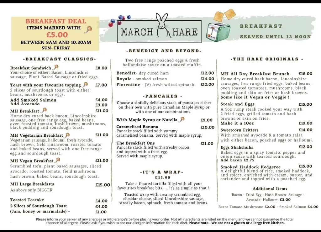 Menu_The March Hare_Market Rasen_image_2
