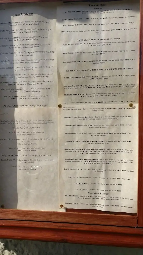 Menu_The Cricketers Arms_Barnard Castle_image_1