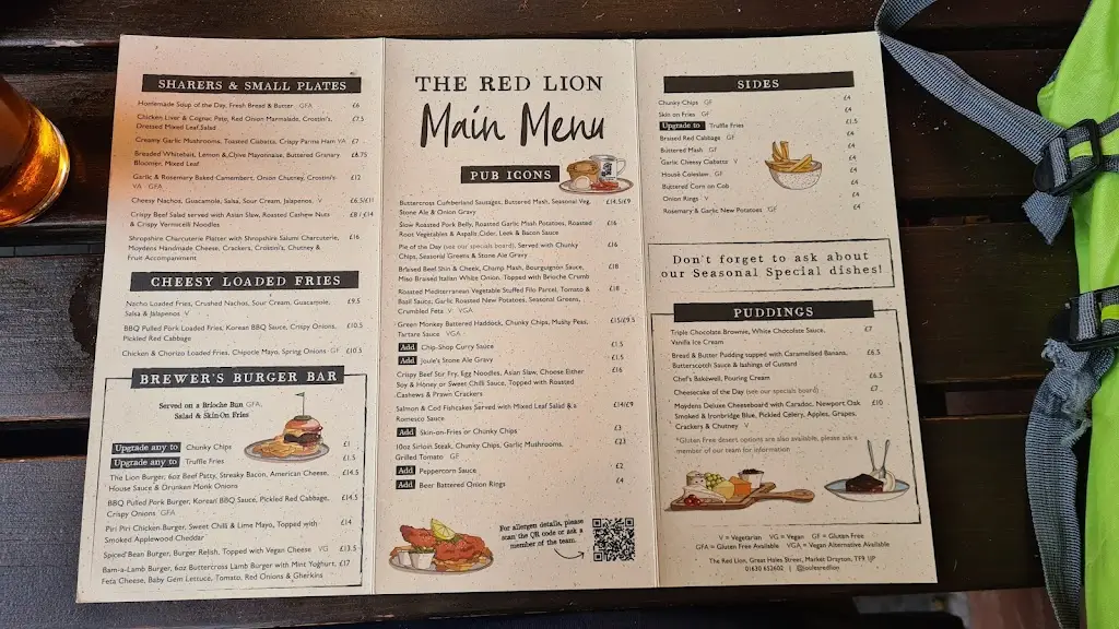 Menu_The Red Lion Inn_Market Drayton_image_1