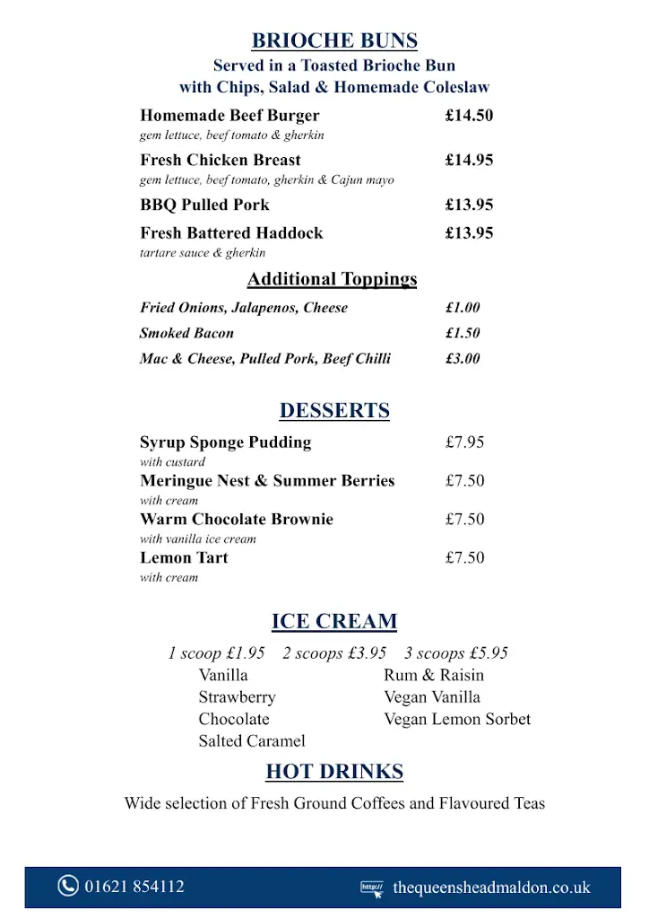 Menu_Queens Head Inn Maldon_Maldon_image_4