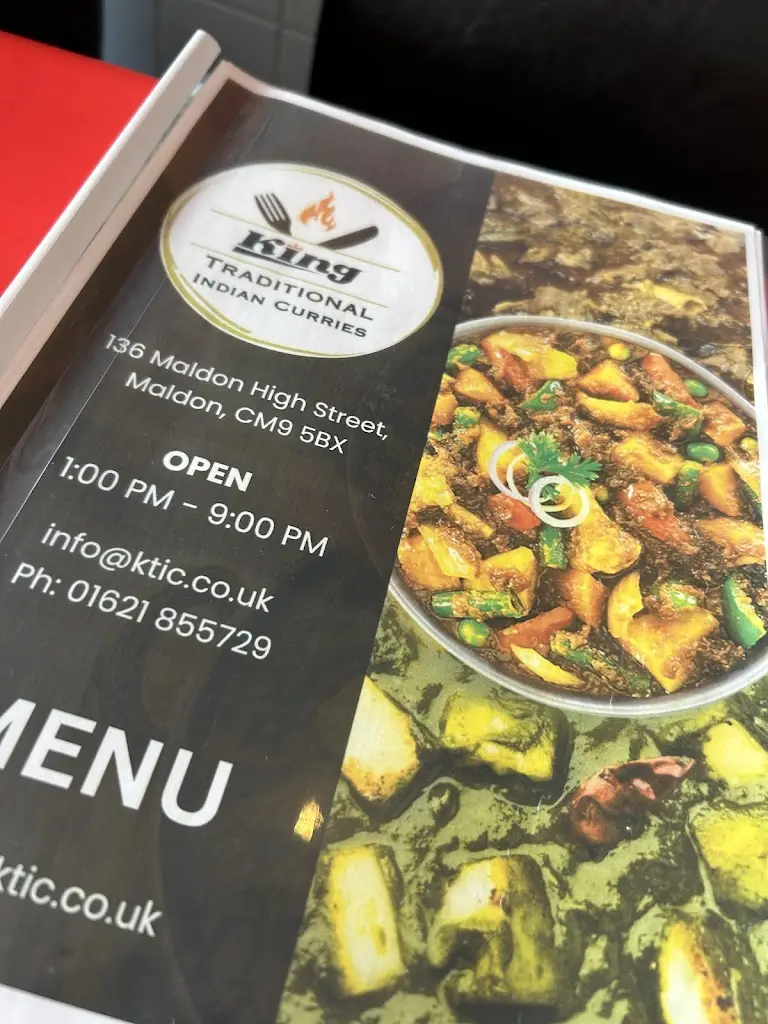 Menu_KING TRADITIONAL INDIAN CURRIES_Maldon_image_1