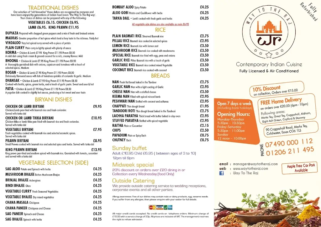 Menu_Way To The Raj_Marks Tey_image_2