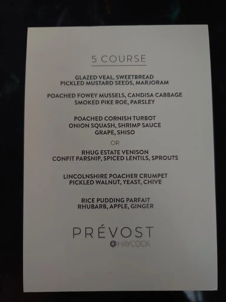 Menu_Prévost @ the Haycock_Barnack_image_4