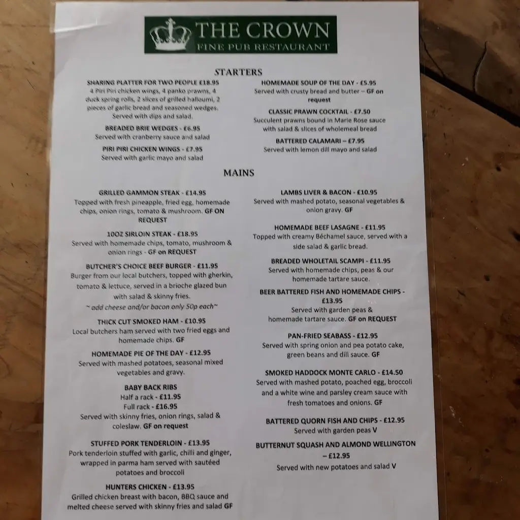 Menu_The Crown Pub and Hotel_Manningtree_image_4