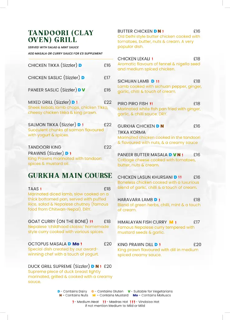 Menu_The Gurkhas - Stamford_Barnack_image_1
