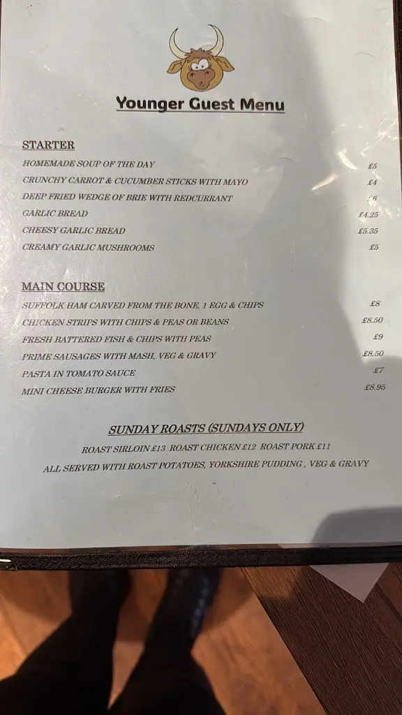 Menu_The Bull_Manningtree_image_1