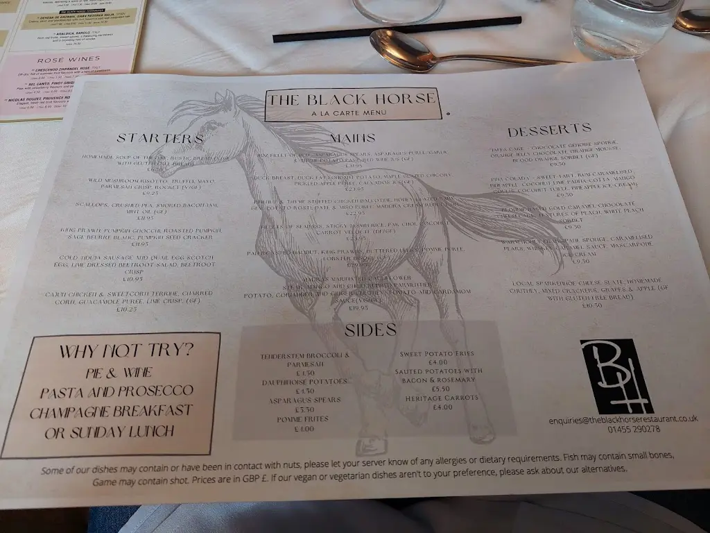 Menu_The Black Horse Restaurant_Market Bosworth_immagine_4