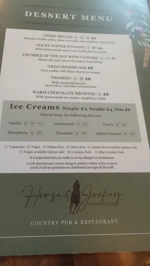 Menu_The Horse & Jockey_Market Bosworth_image_1