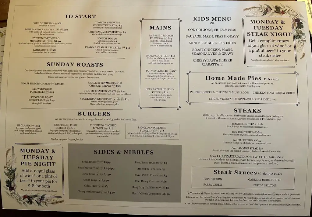 Menu_The Horse & Jockey_Market Bosworth_image_2