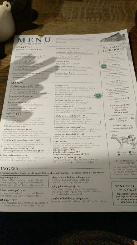 Menu_The Millers_Market Bosworth_image_4